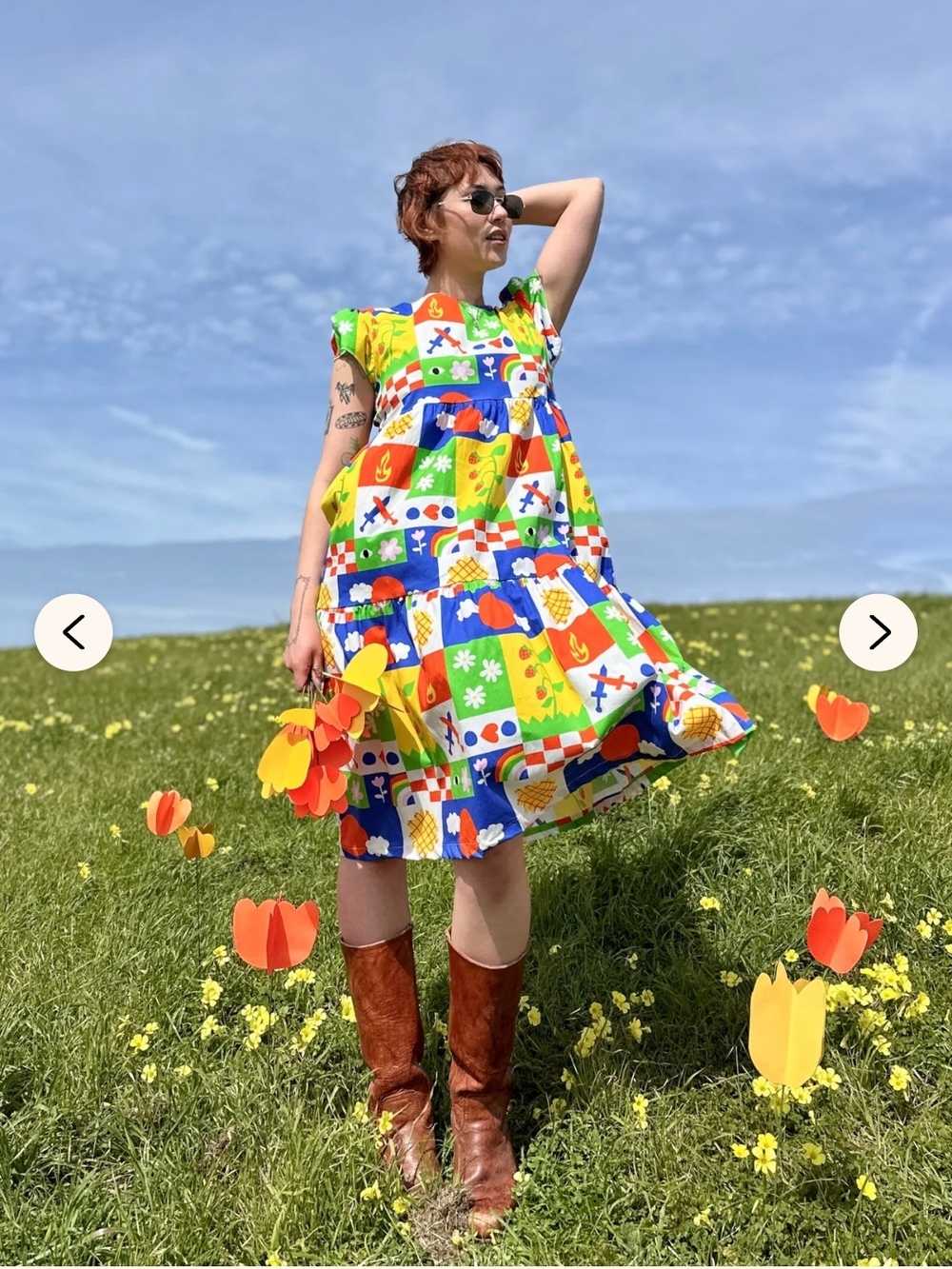 Nooworks Frida Dress Gentilhomme Print NWT M
